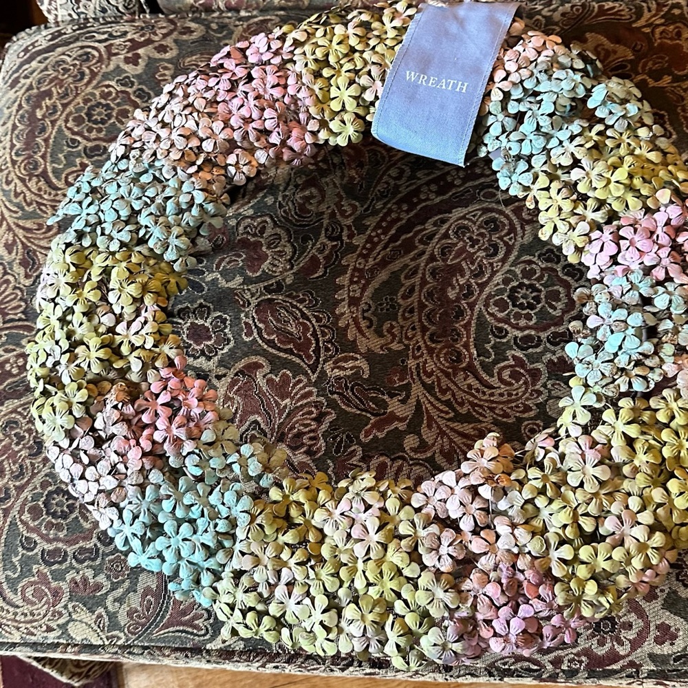 Anthropologie Hydrangea Iron Wreath
